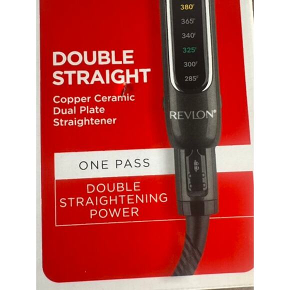 Revlon Copper Ceramic Dual Plate Hair Straightener 1½ inch Iron, Dual Voltage - Picture 2 of 10